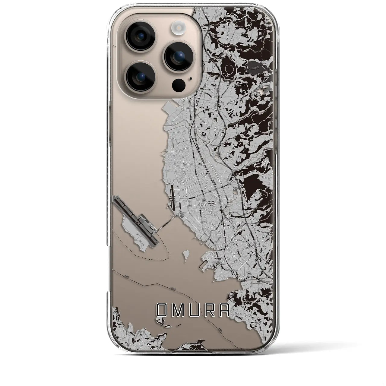 【大村(長崎県)】地図柄iPhoneケース(クリアタイプ)