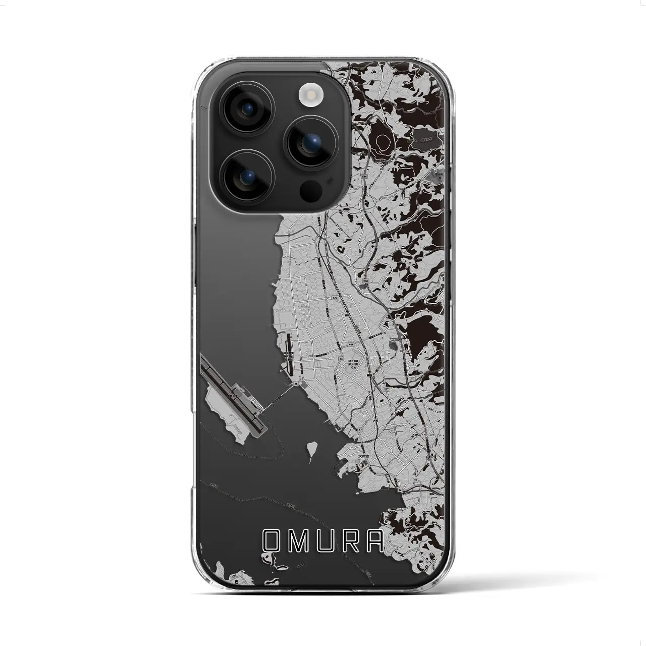 【大村(長崎県)】地図柄iPhoneケース(クリアタイプ)