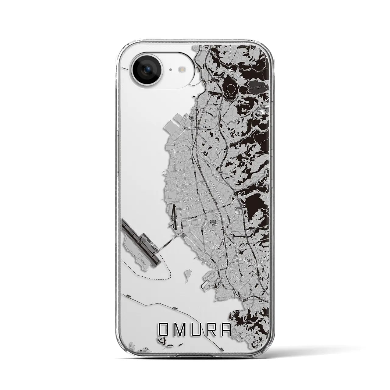 【大村(長崎県)】地図柄iPhoneケース(クリアタイプ)