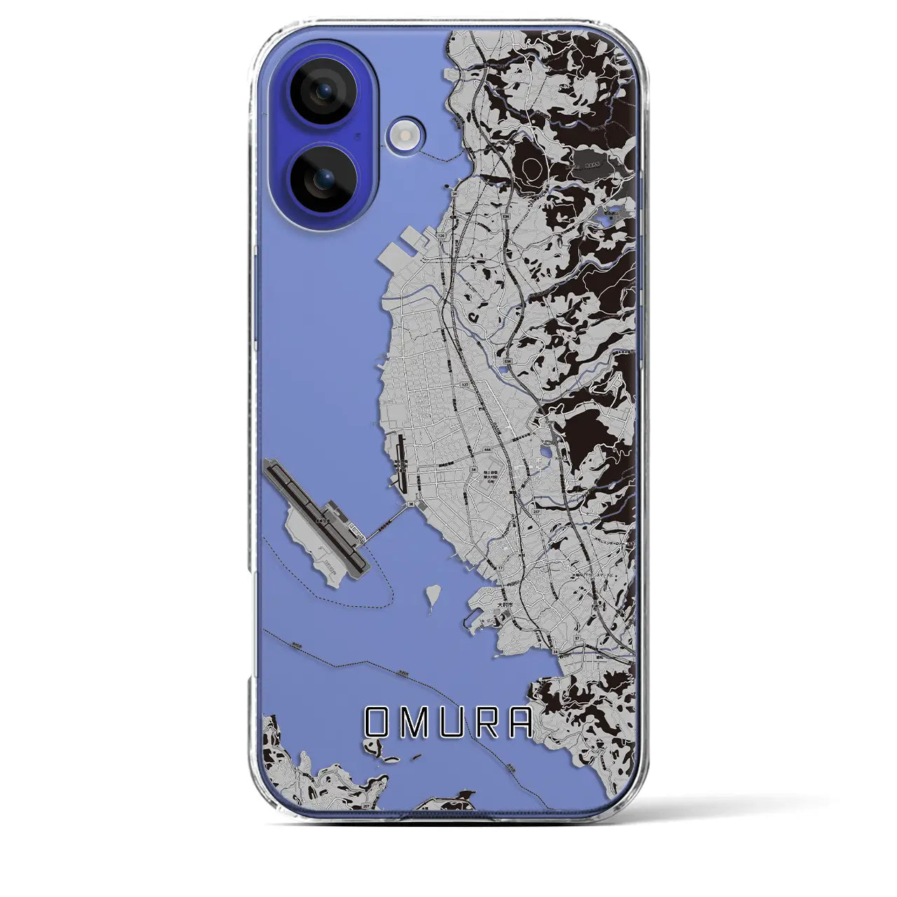 【大村(長崎県)】地図柄iPhoneケース(クリアタイプ)