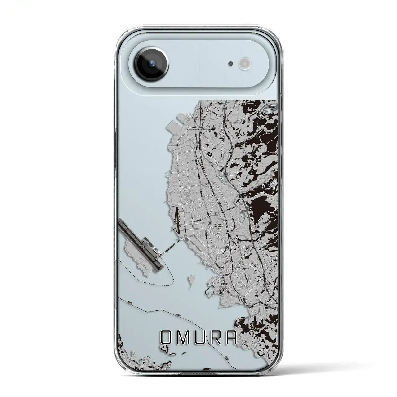 【大村(長崎県)】地図柄iPhoneケース(クリアタイプ)