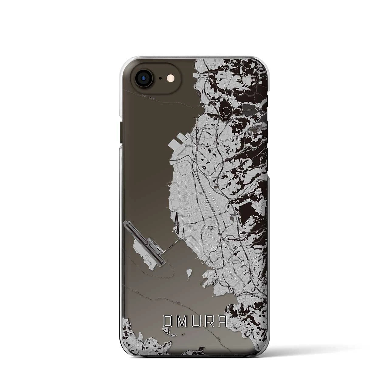 【大村(長崎県)】地図柄iPhoneケース(クリアタイプ)