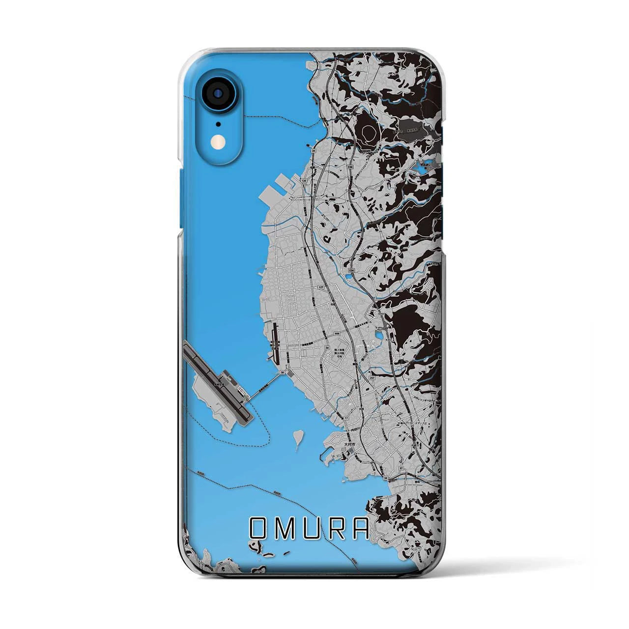 【大村(長崎県)】地図柄iPhoneケース(クリアタイプ)