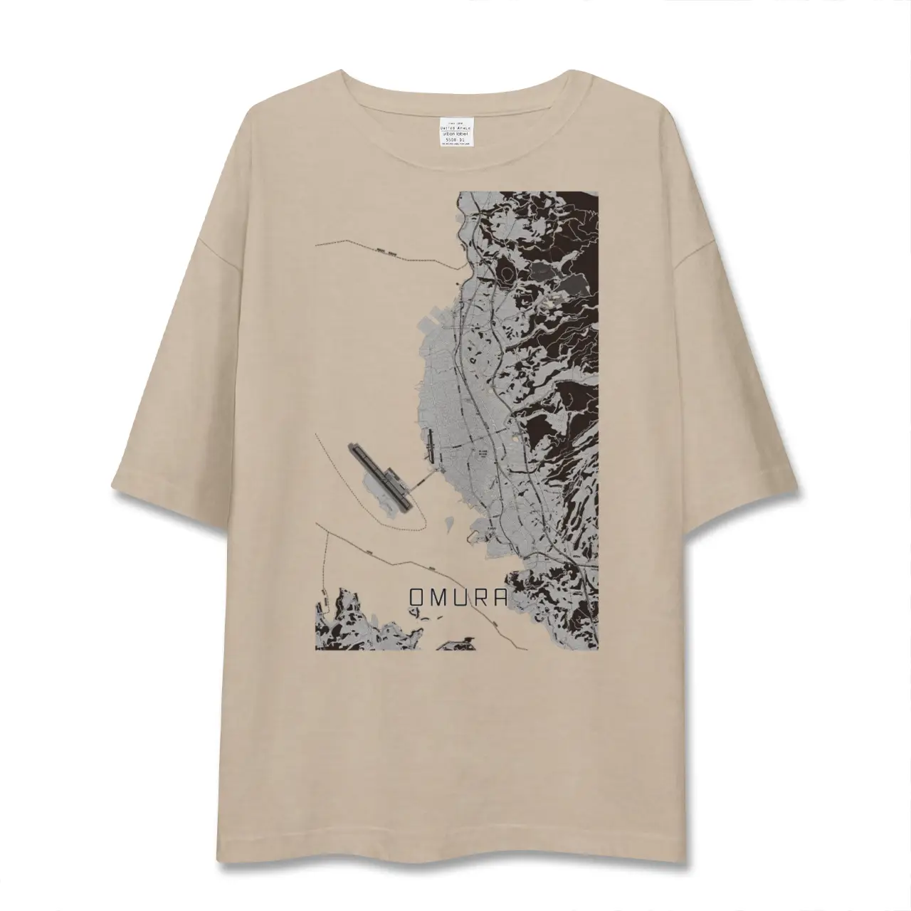 【大村(長崎県)】地図柄ビッグシルエットTシャツ
