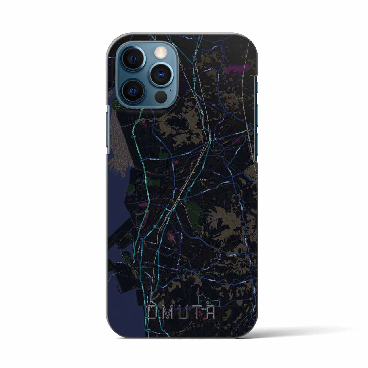 【大牟田(福岡県)】地図柄iPhoneケース(バックカバータイプ)