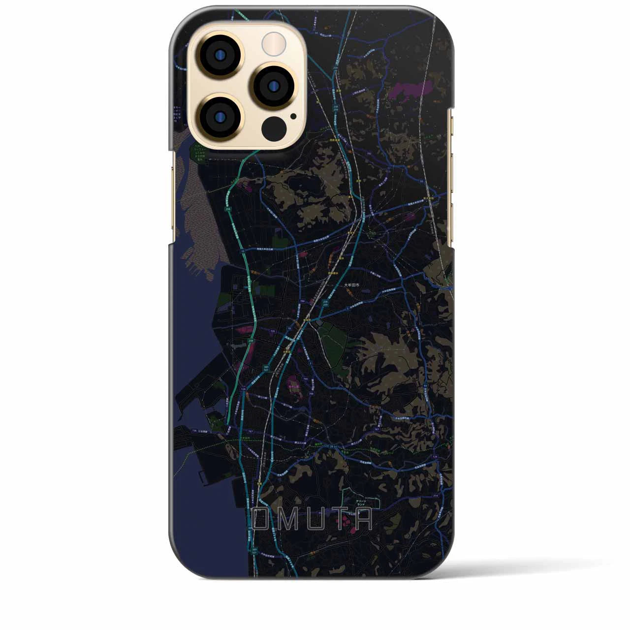 【大牟田(福岡県)】地図柄iPhoneケース(バックカバータイプ)