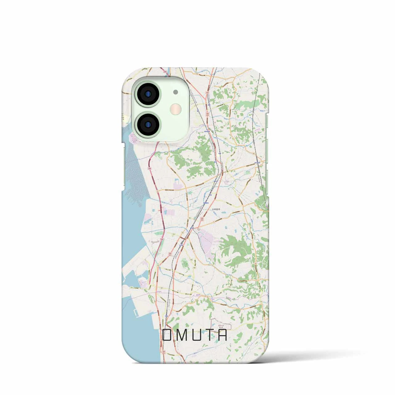 【大牟田(福岡県)】地図柄iPhoneケース(バックカバータイプ)