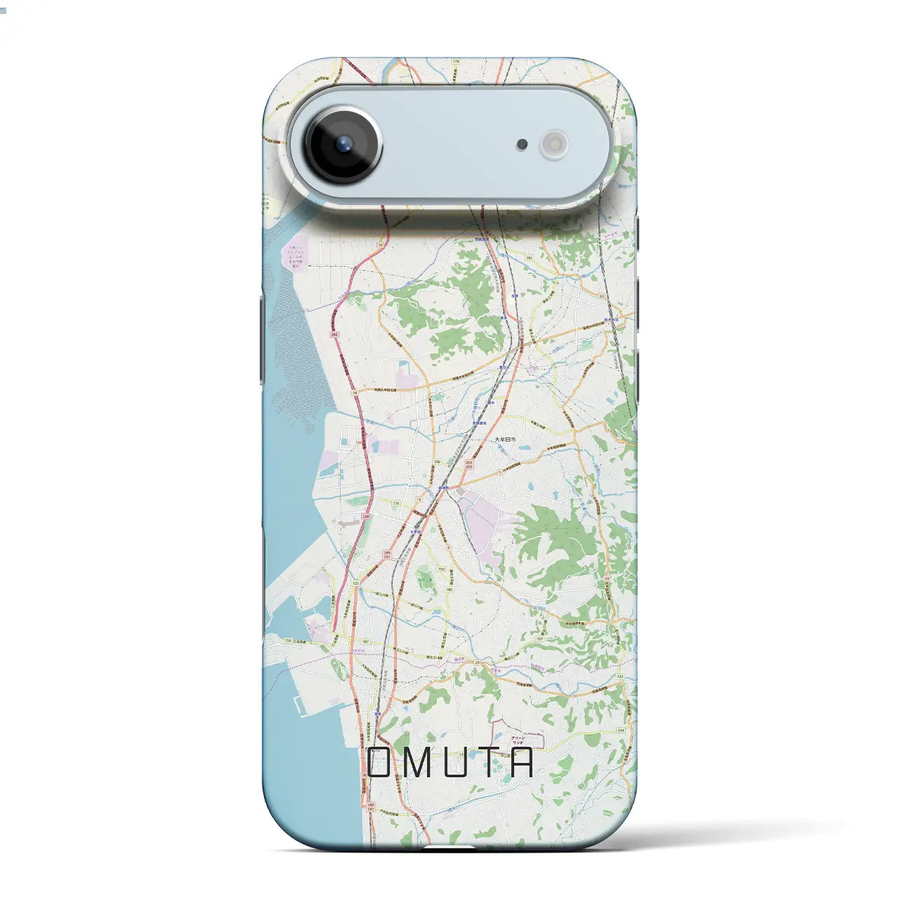 【大牟田(福岡県)】地図柄iPhoneケース(バックカバータイプ)