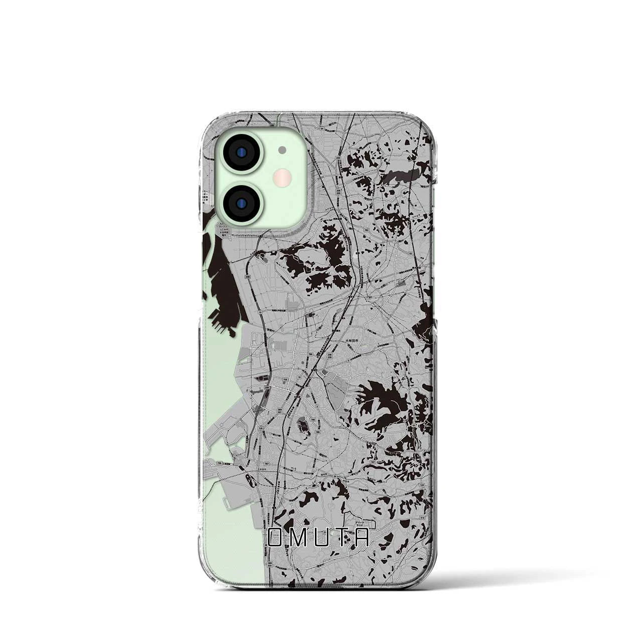 【大牟田(福岡県)】地図柄iPhoneケース(クリアタイプ)