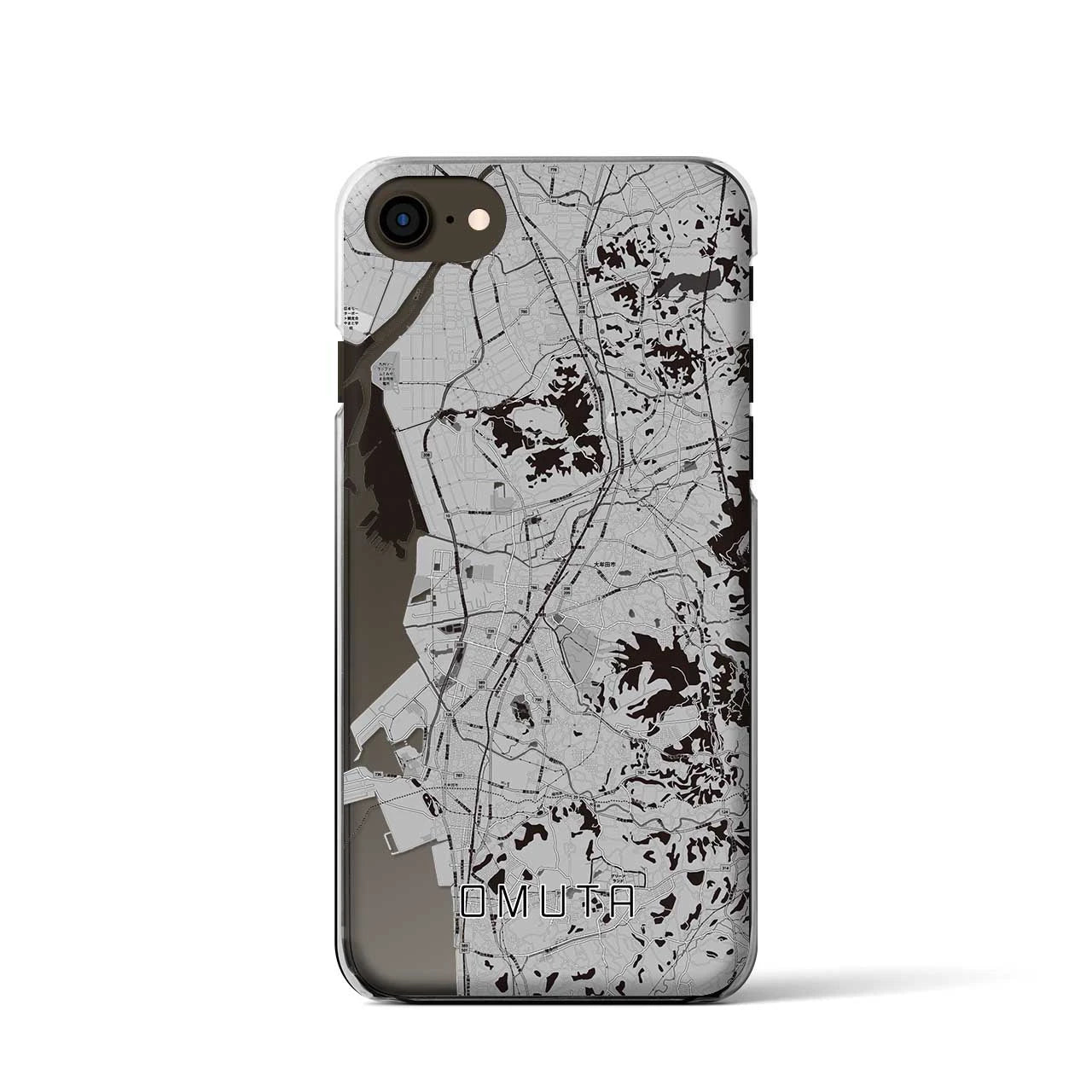 【大牟田(福岡県)】地図柄iPhoneケース(クリアタイプ)