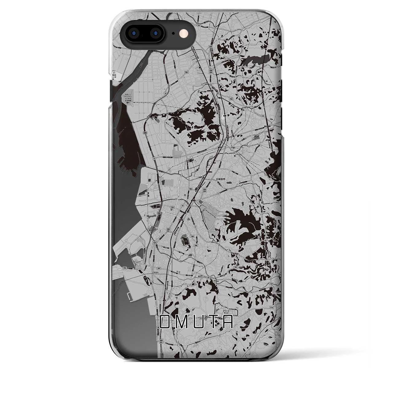 【大牟田(福岡県)】地図柄iPhoneケース(クリアタイプ)