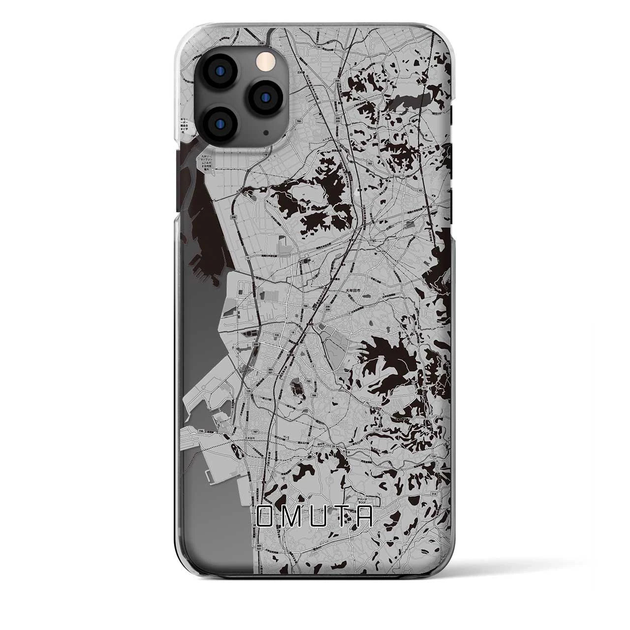 【大牟田(福岡県)】地図柄iPhoneケース(クリアタイプ)