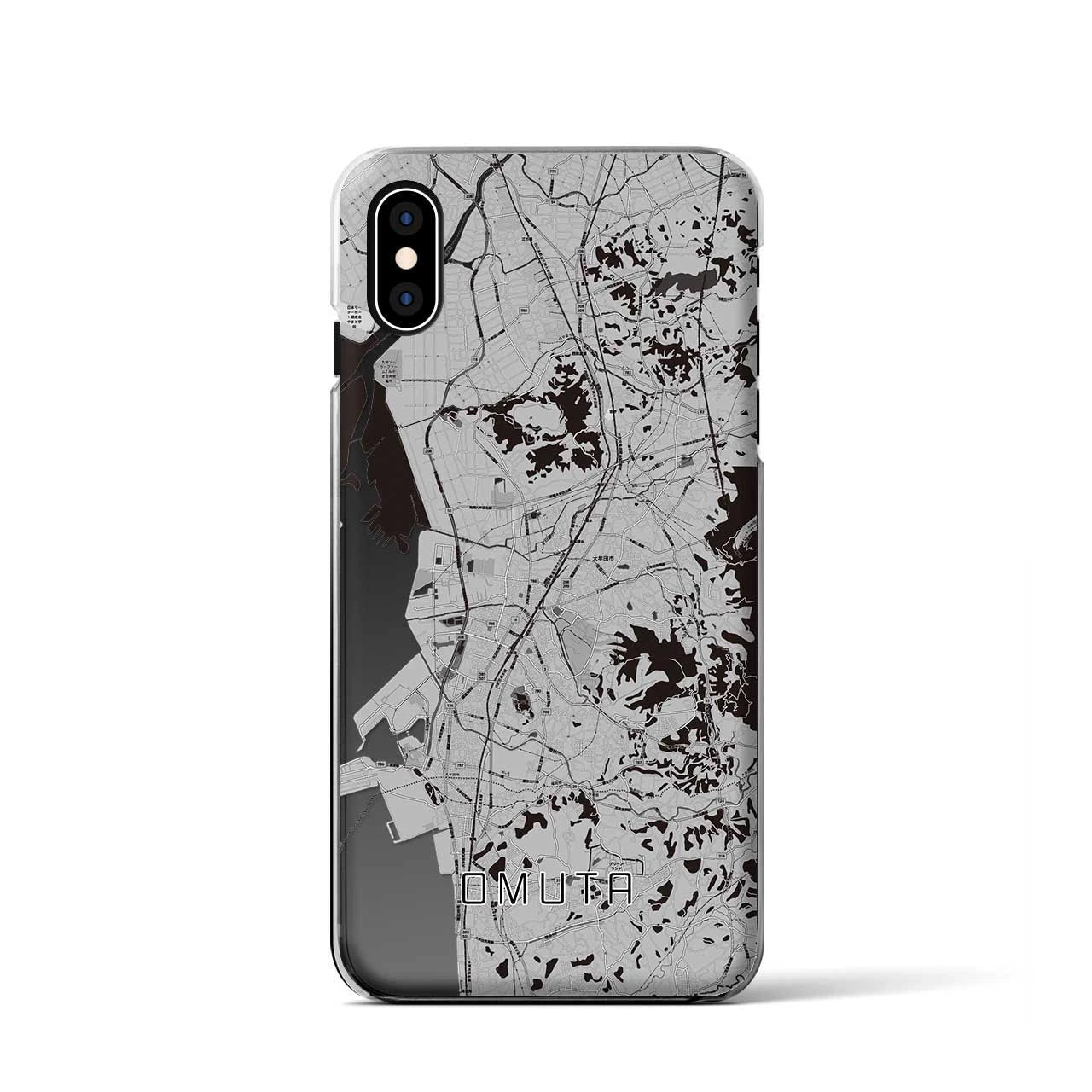 【大牟田(福岡県)】地図柄iPhoneケース(クリアタイプ)