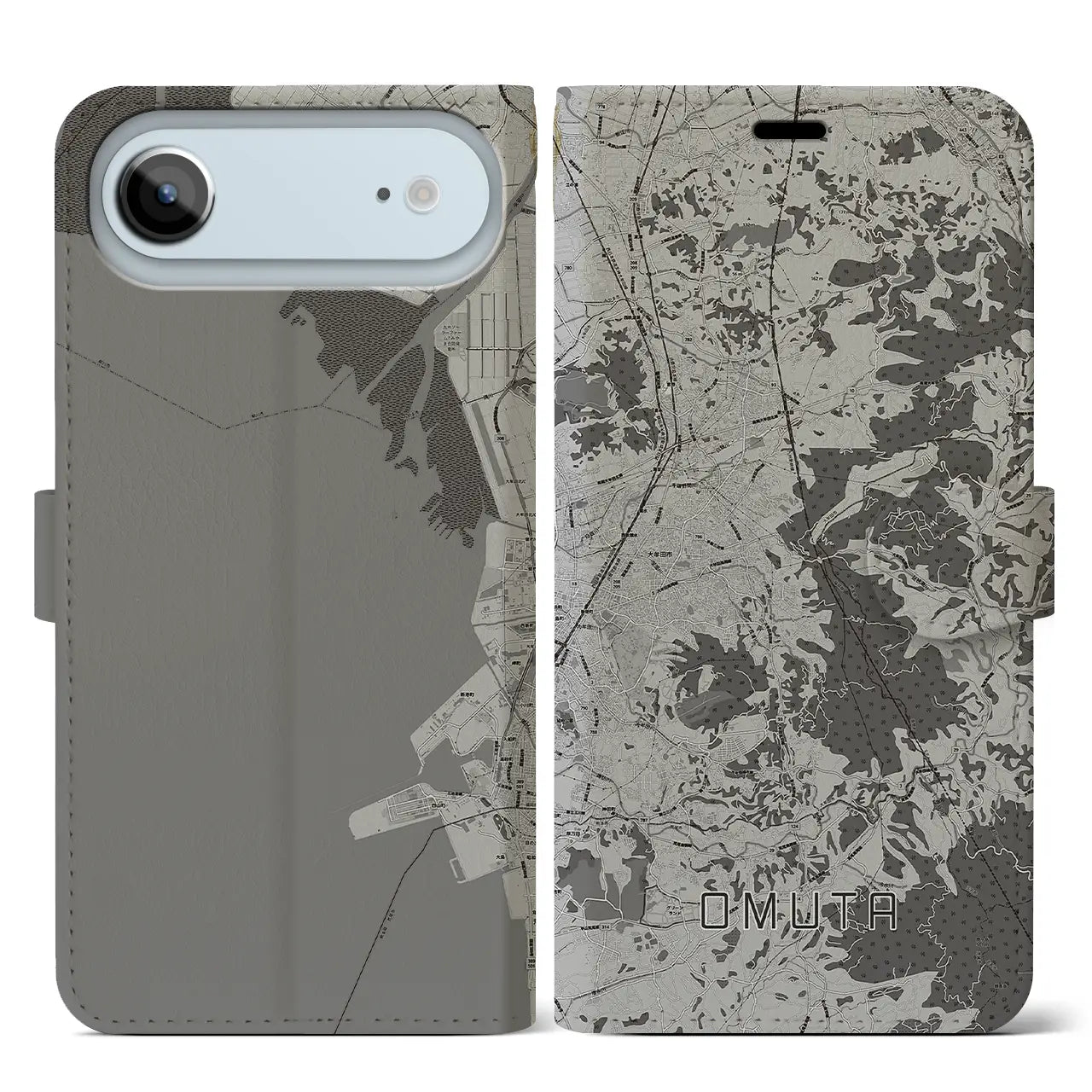 【大牟田(福岡県)】地図柄iPhoneケース(手帳タイプ)