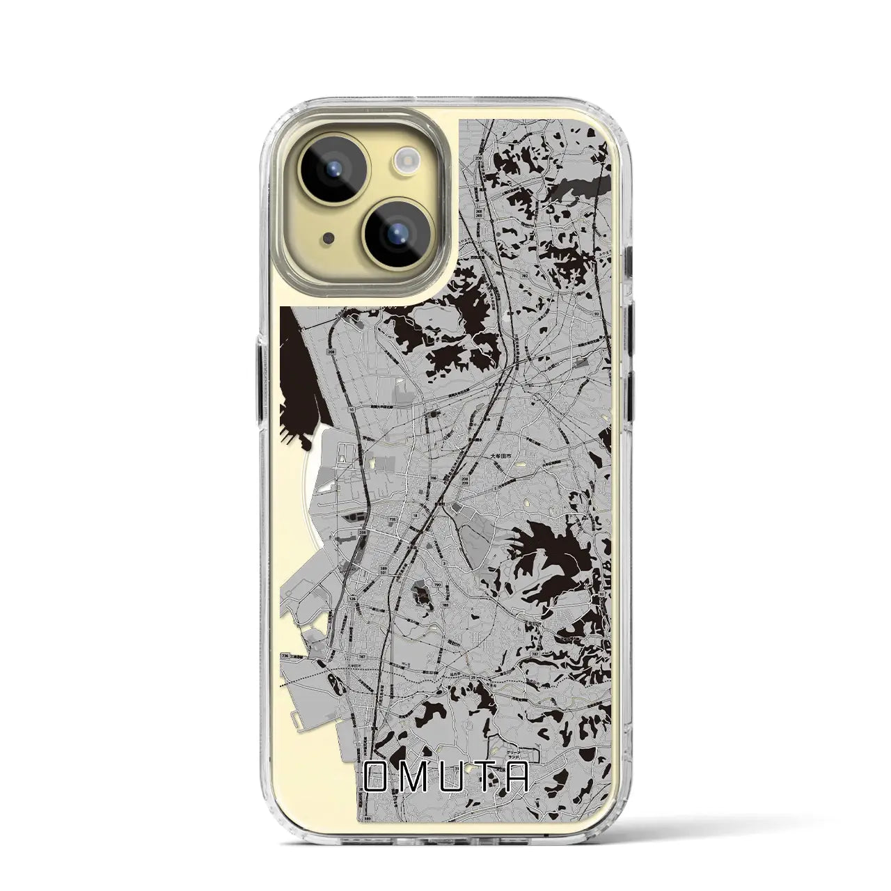 【大牟田(福岡県)】地図柄iPhoneケース(MagSafeタイプ)