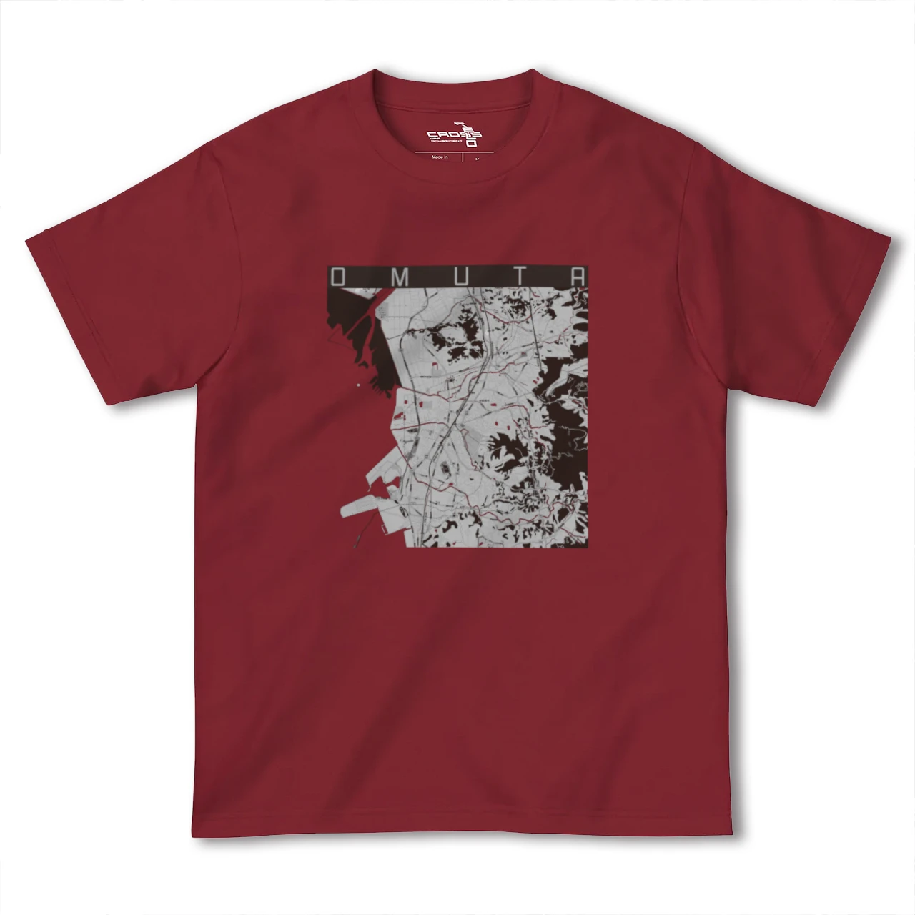 【大牟田(福岡県)】地図柄ヘビーウェイトTシャツ