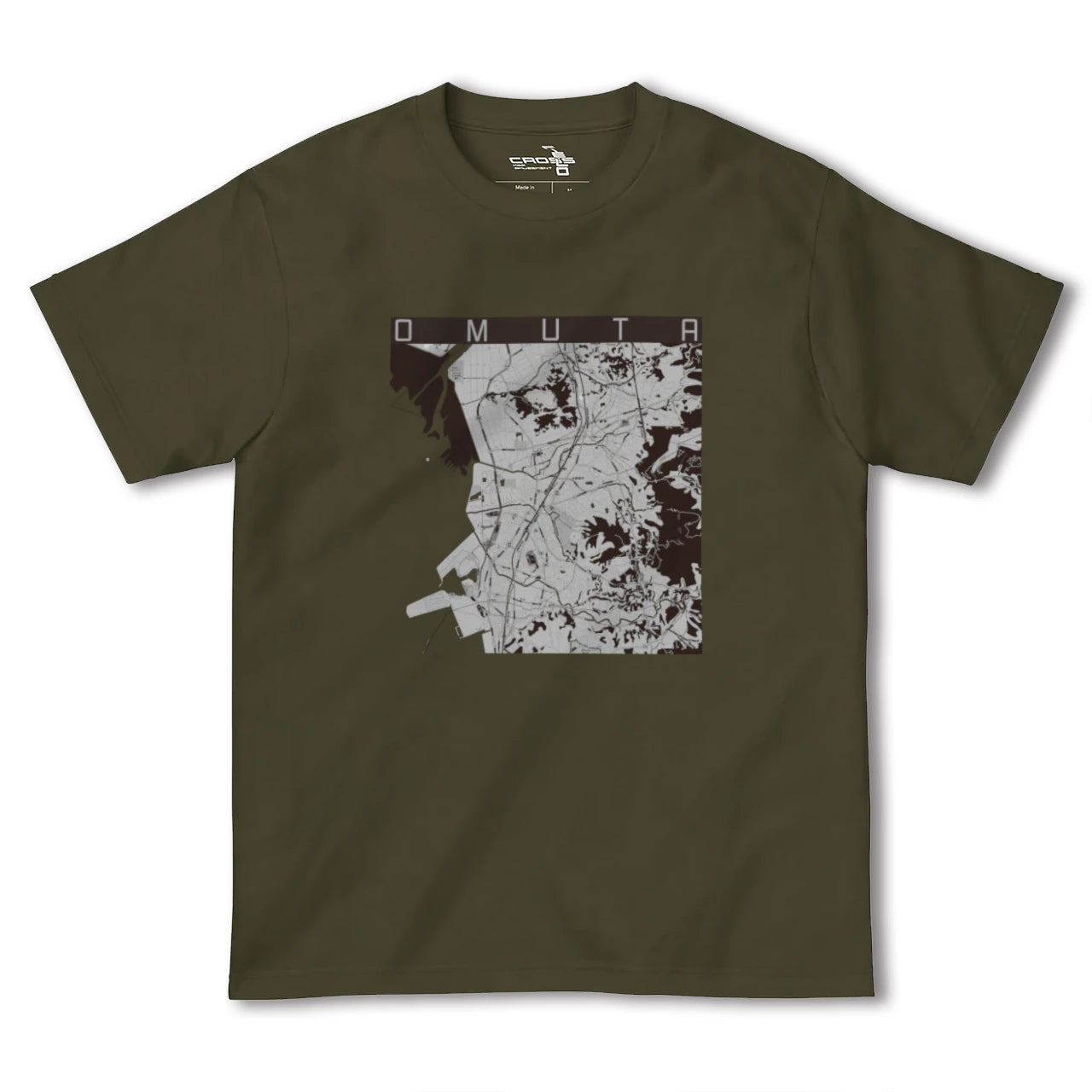 【大牟田(福岡県)】地図柄ヘビーウェイトTシャツ