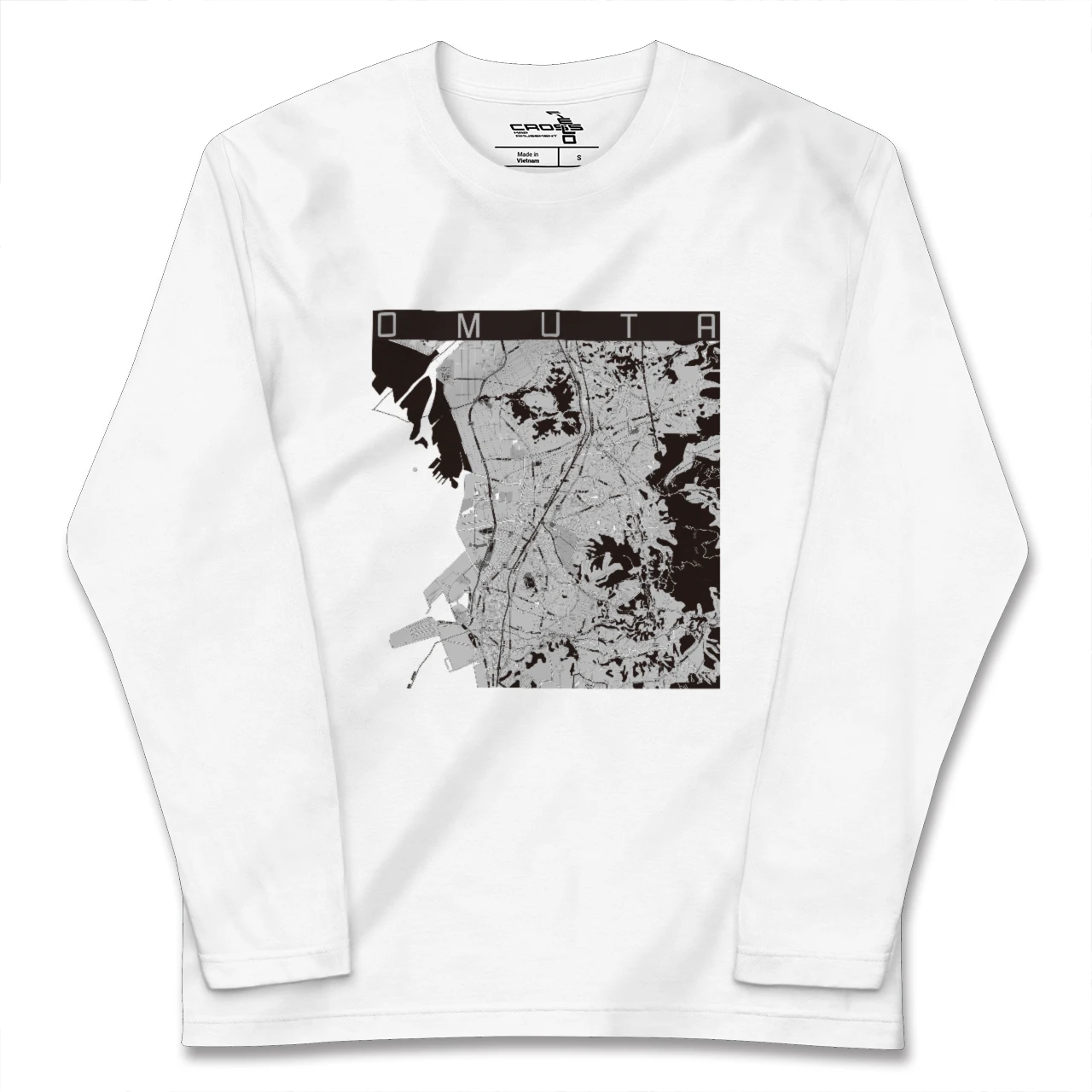 【大牟田(福岡県)】地図柄ロングスリーブTシャツ