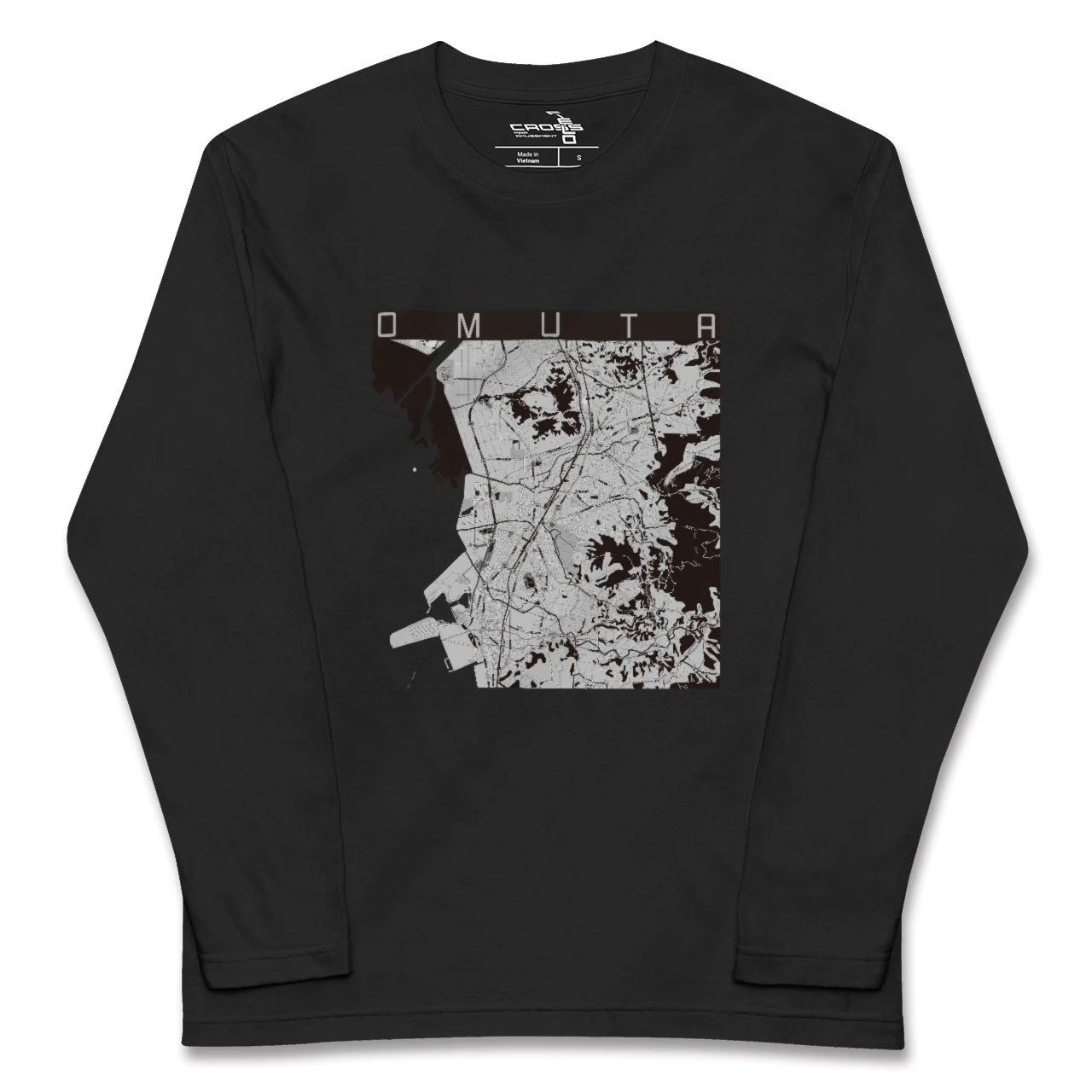 【大牟田(福岡県)】地図柄ロングスリーブTシャツ