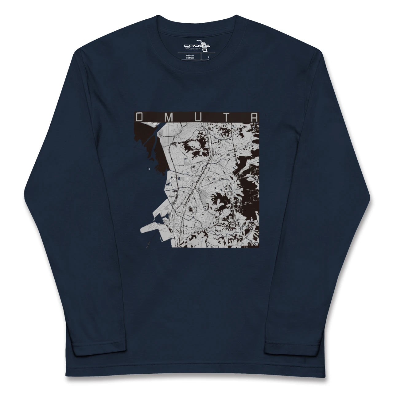 【大牟田(福岡県)】地図柄ロングスリーブTシャツ