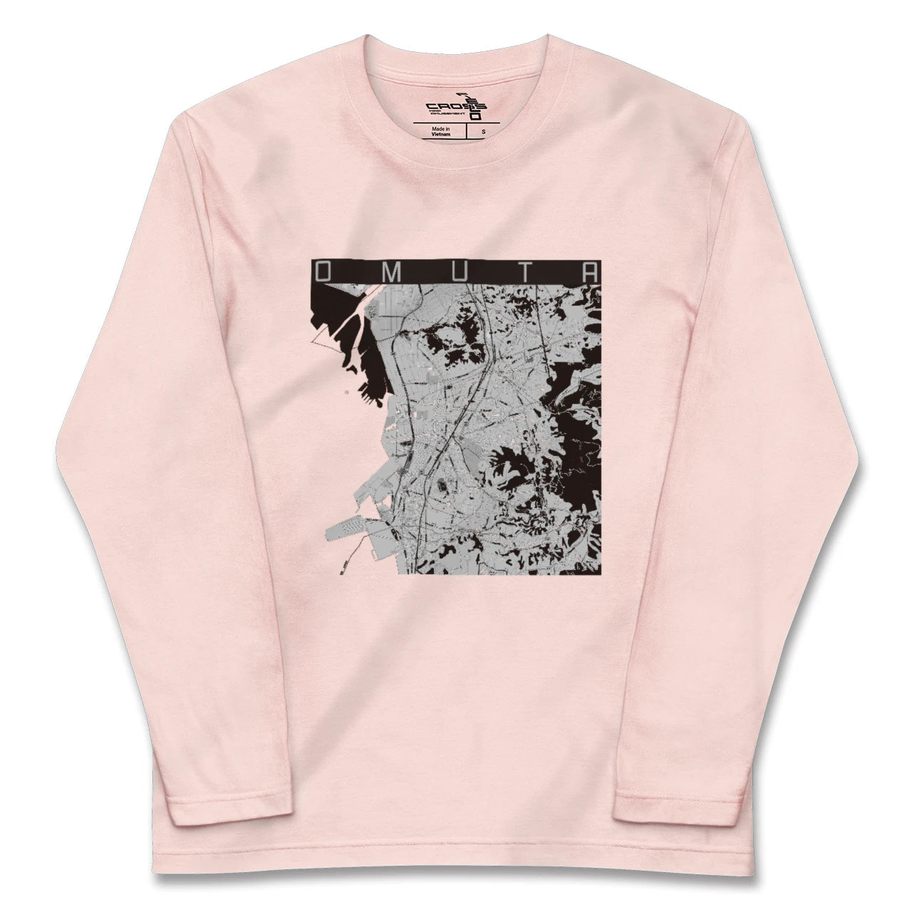 【大牟田(福岡県)】地図柄ロングスリーブTシャツ