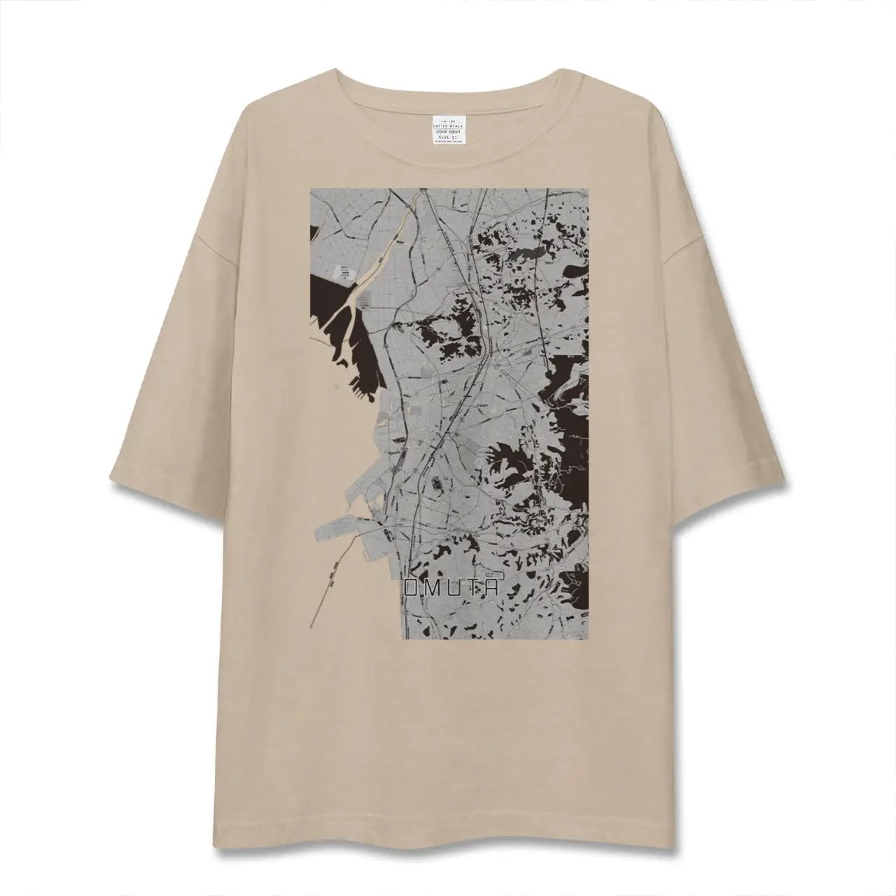 【大牟田(福岡県)】地図柄ビッグシルエットTシャツ