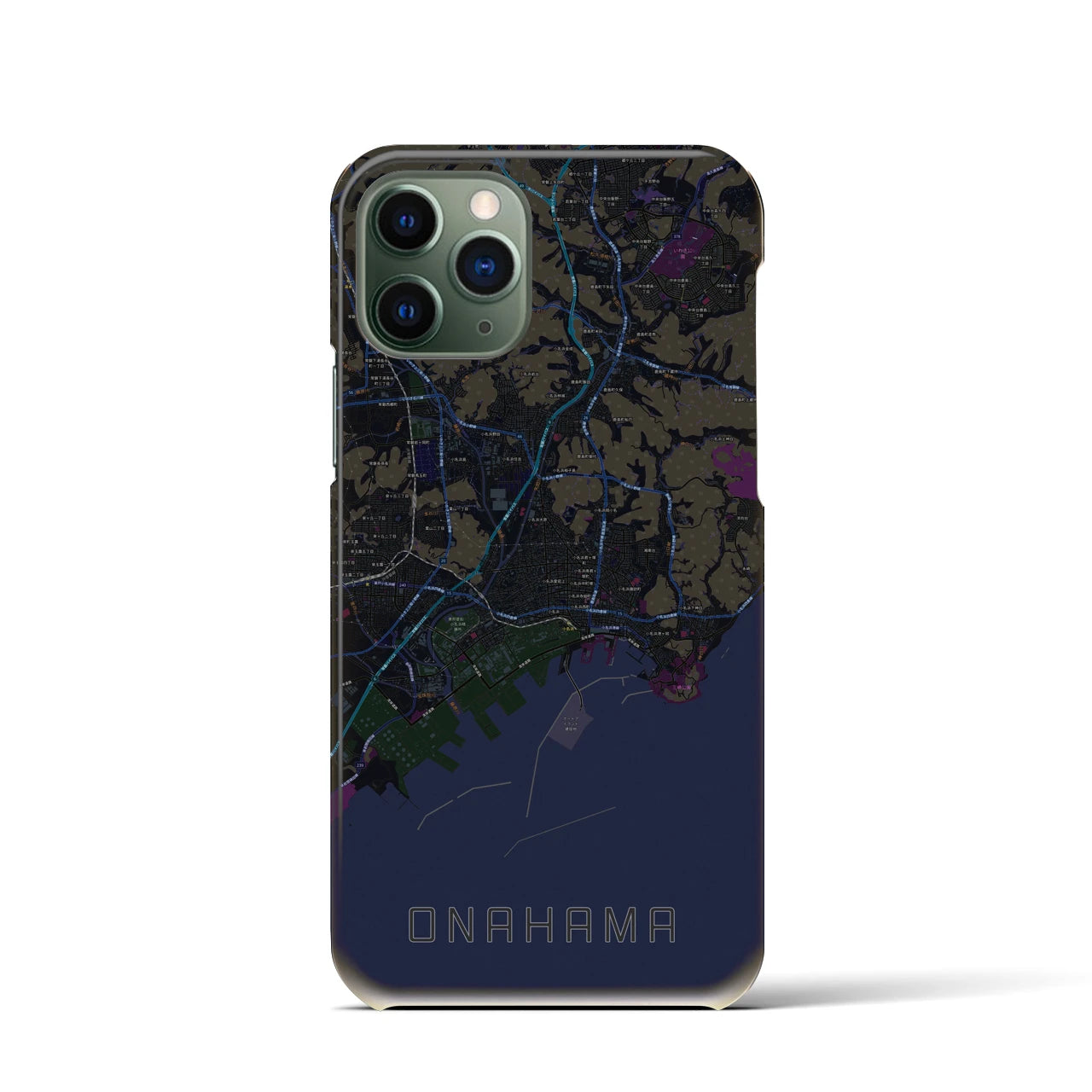 【小名浜(福島県)】地図柄iPhoneケース(バックカバータイプ)
