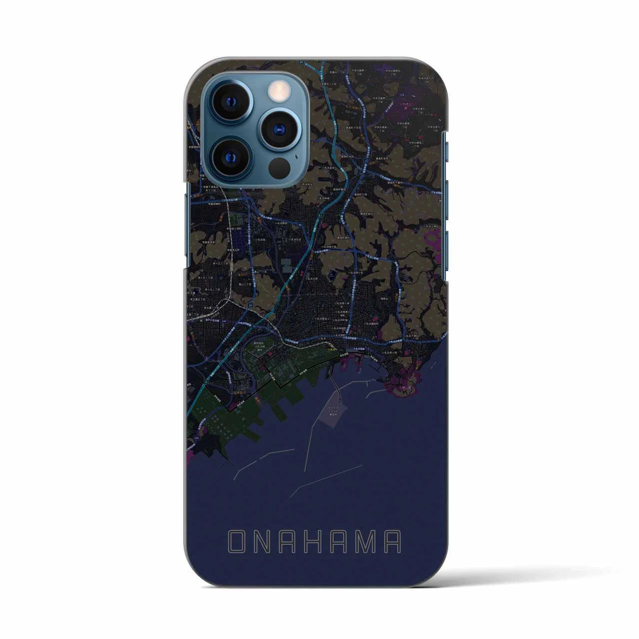 【小名浜(福島県)】地図柄iPhoneケース(バックカバータイプ)