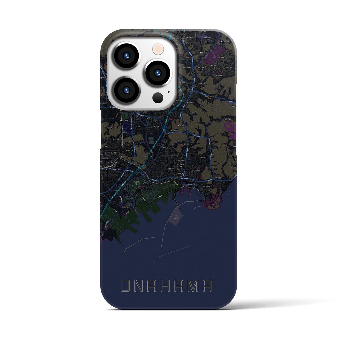 【小名浜(福島県)】地図柄iPhoneケース(バックカバータイプ)