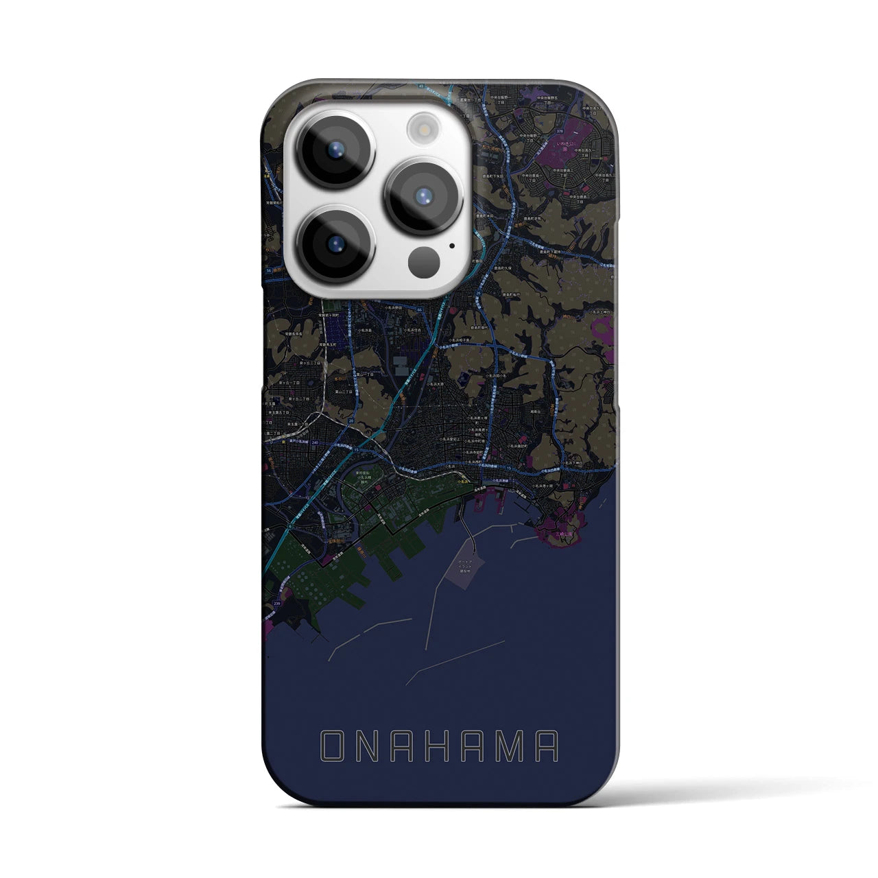 【小名浜(福島県)】地図柄iPhoneケース(バックカバータイプ)