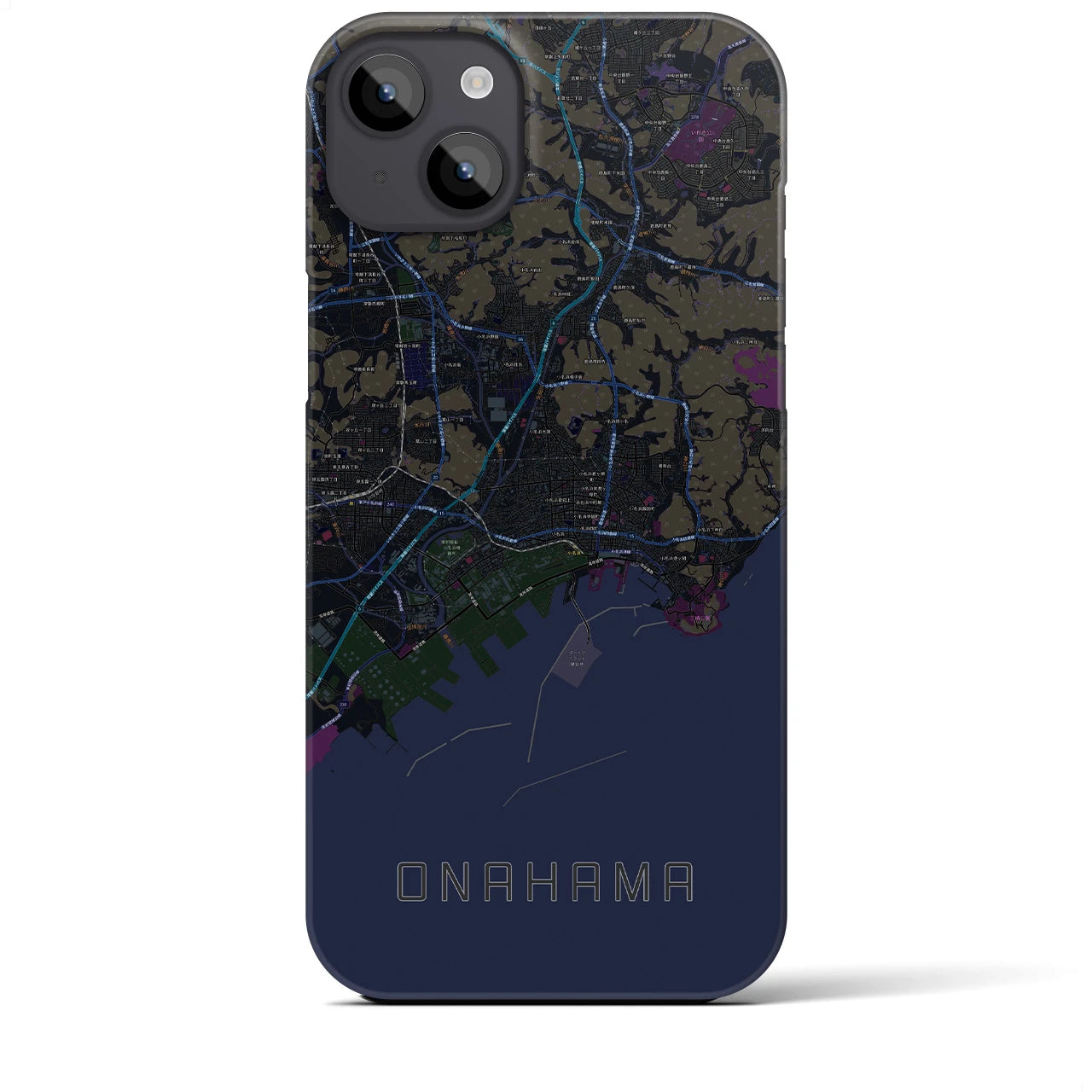 【小名浜(福島県)】地図柄iPhoneケース(バックカバータイプ)