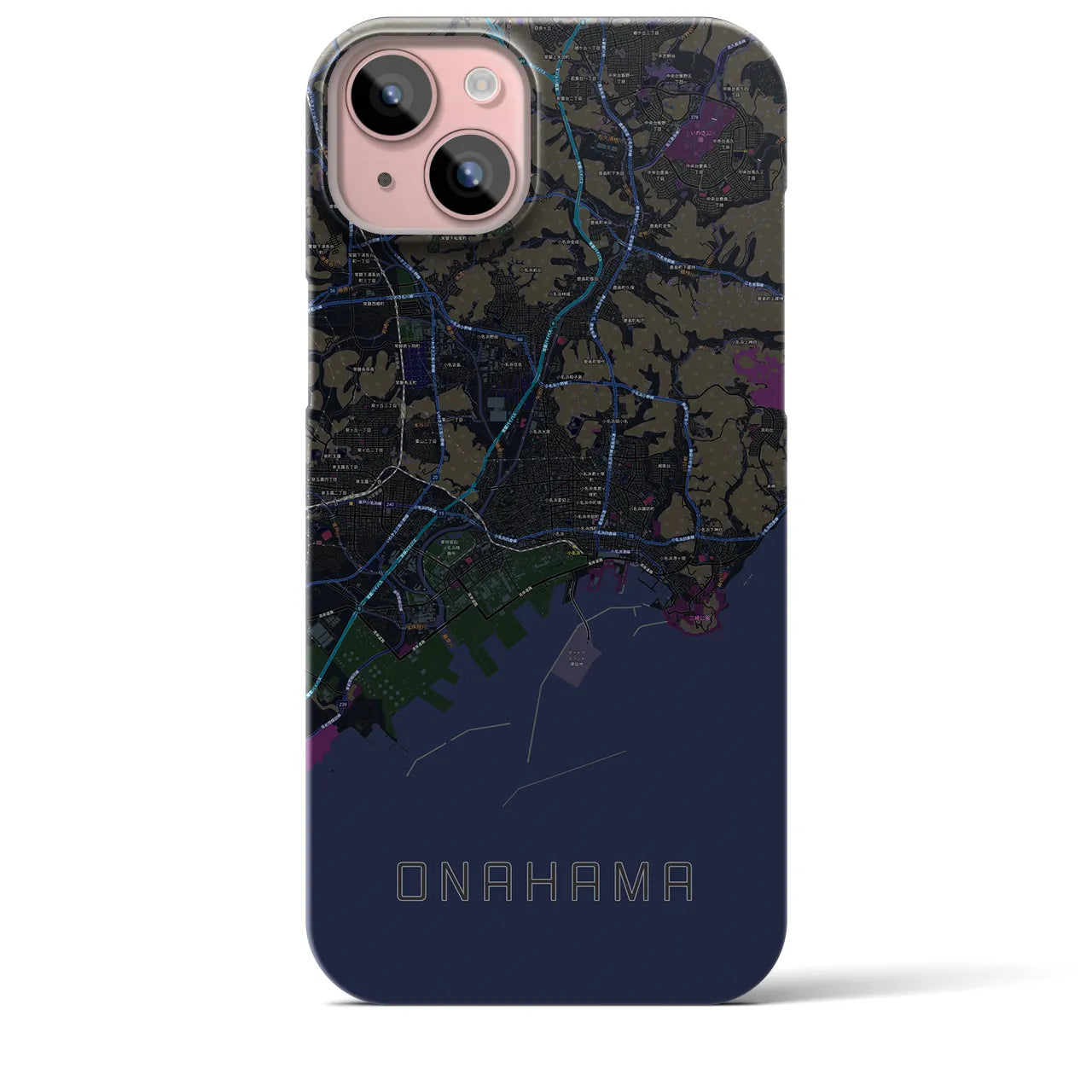 【小名浜(福島県)】地図柄iPhoneケース(バックカバータイプ)