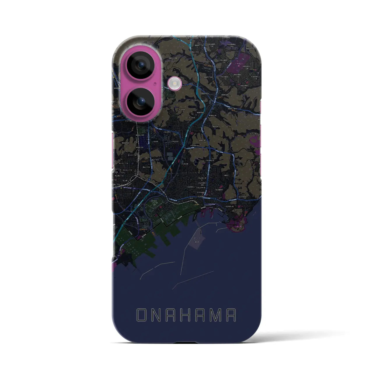 【小名浜(福島県)】地図柄iPhoneケース(バックカバータイプ)