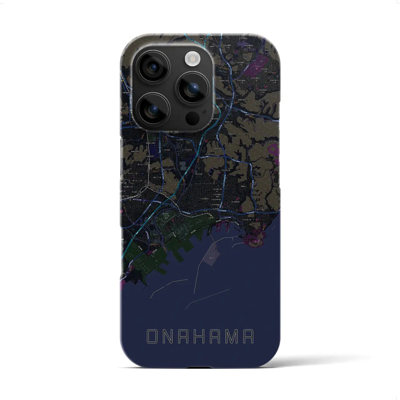 【小名浜(福島県)】地図柄iPhoneケース(バックカバータイプ)