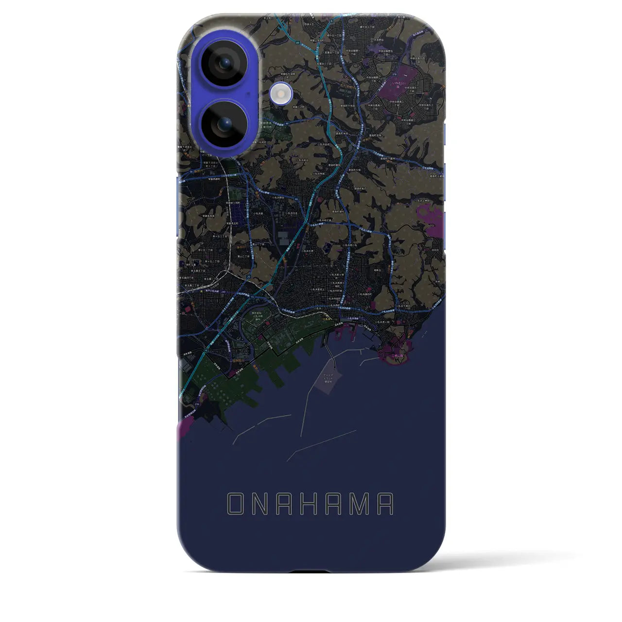 【小名浜(福島県)】地図柄iPhoneケース(バックカバータイプ)