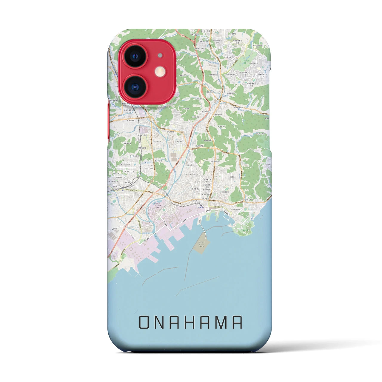【小名浜(福島県)】地図柄iPhoneケース(バックカバータイプ)