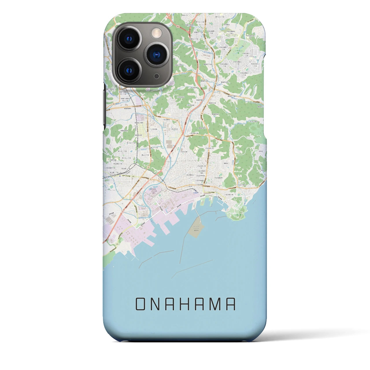 【小名浜(福島県)】地図柄iPhoneケース(バックカバータイプ)