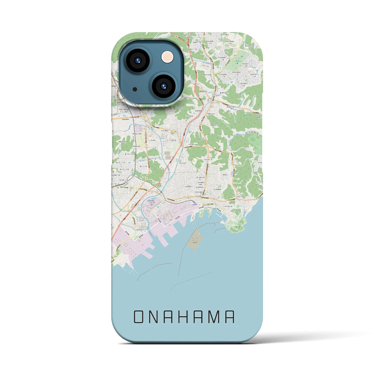 【小名浜(福島県)】地図柄iPhoneケース(バックカバータイプ)