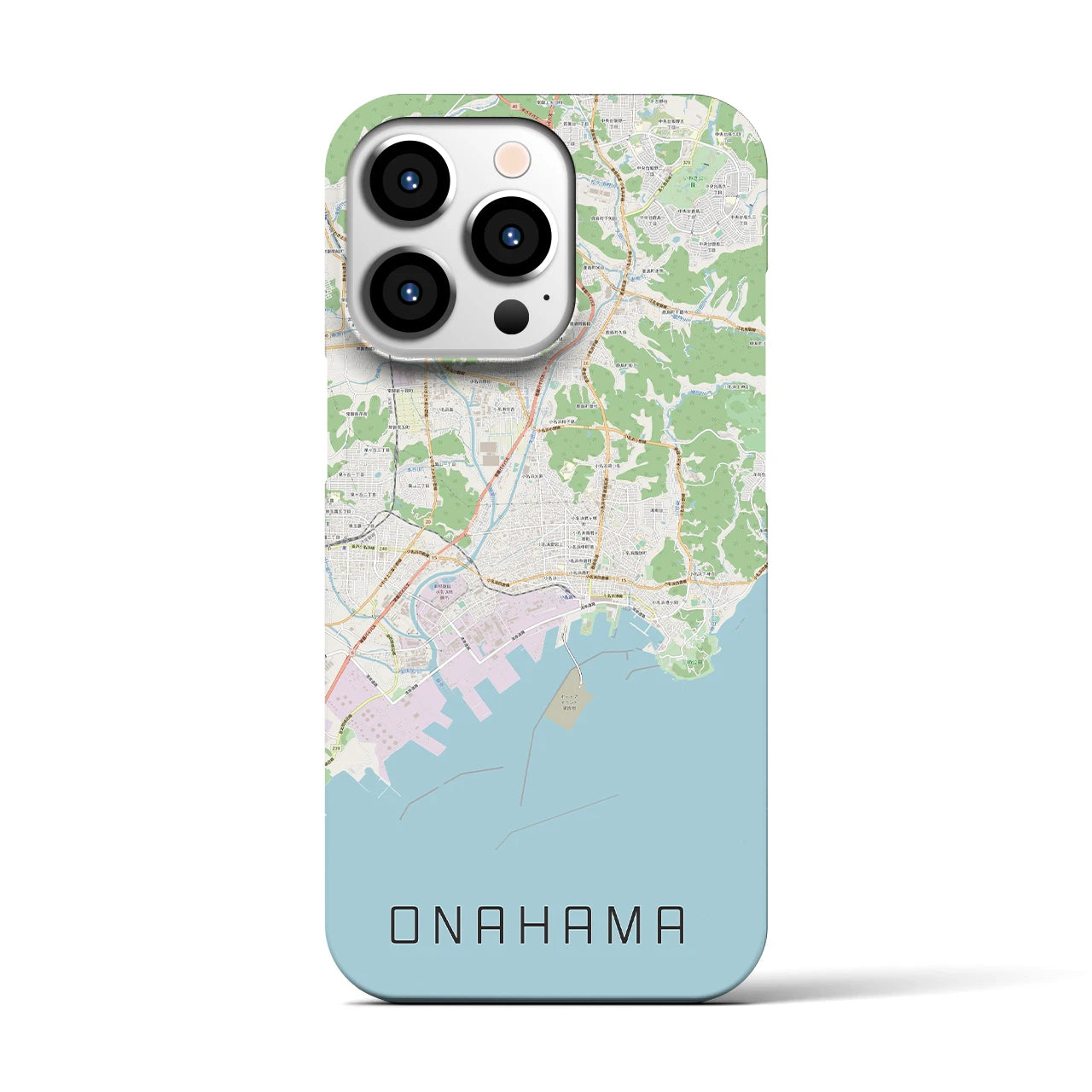 【小名浜(福島県)】地図柄iPhoneケース(バックカバータイプ)