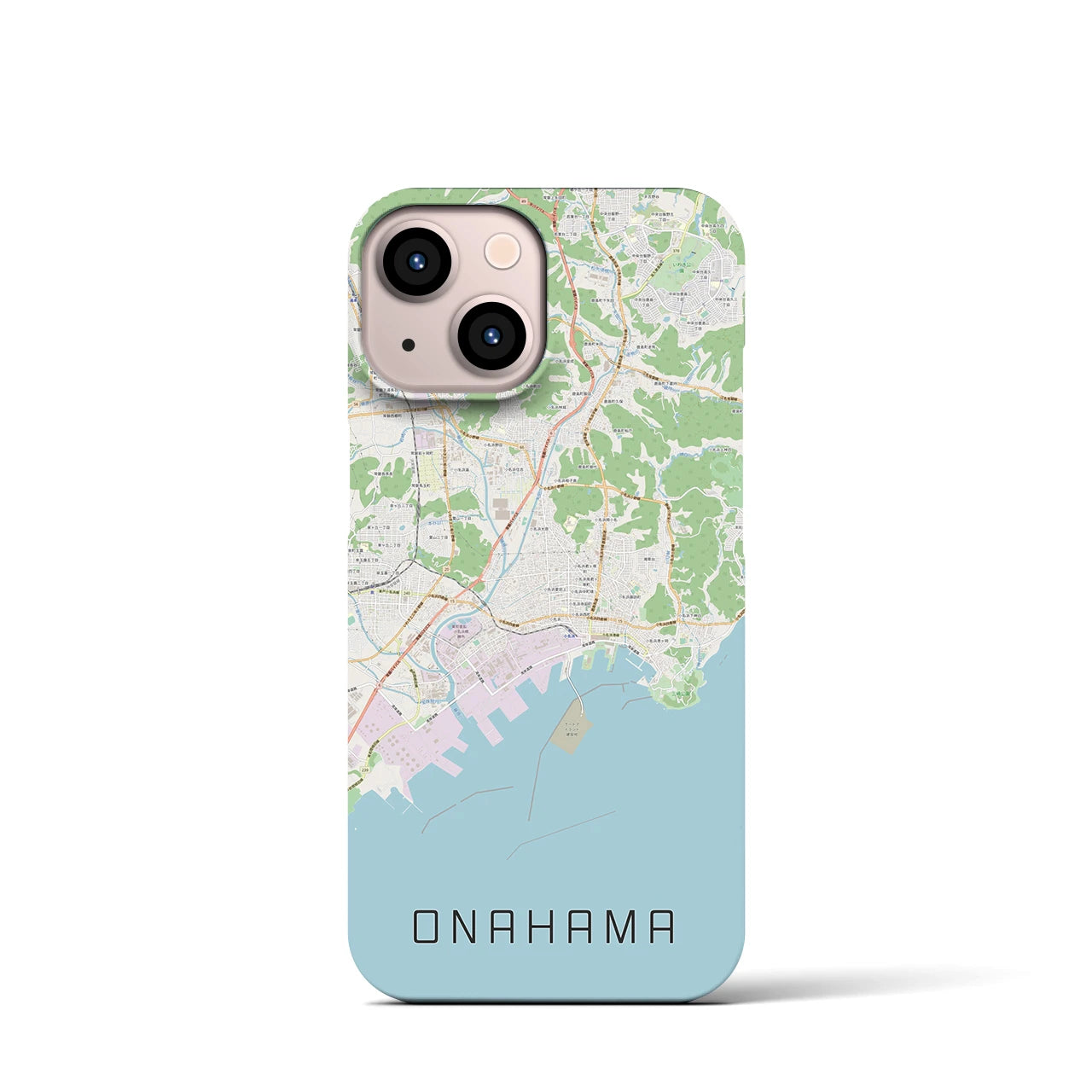 【小名浜(福島県)】地図柄iPhoneケース(バックカバータイプ)