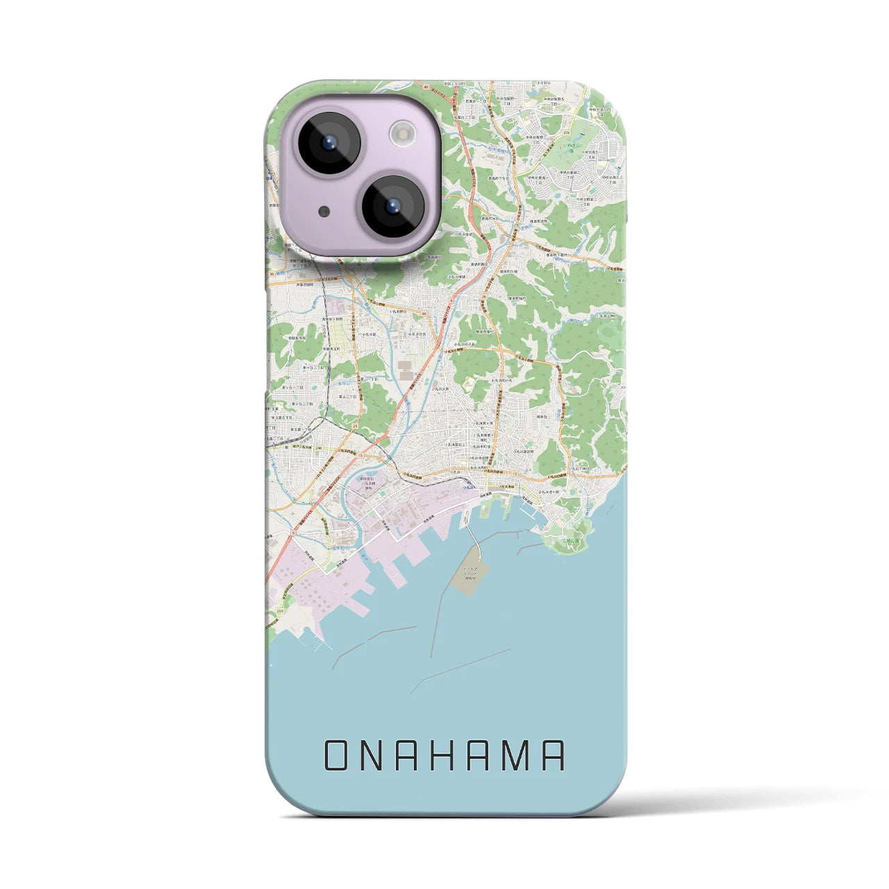 【小名浜(福島県)】地図柄iPhoneケース(バックカバータイプ)