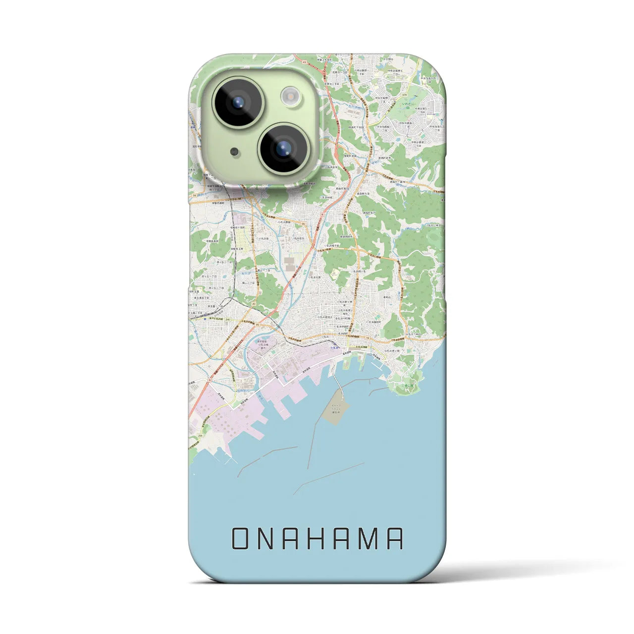 【小名浜(福島県)】地図柄iPhoneケース(バックカバータイプ)