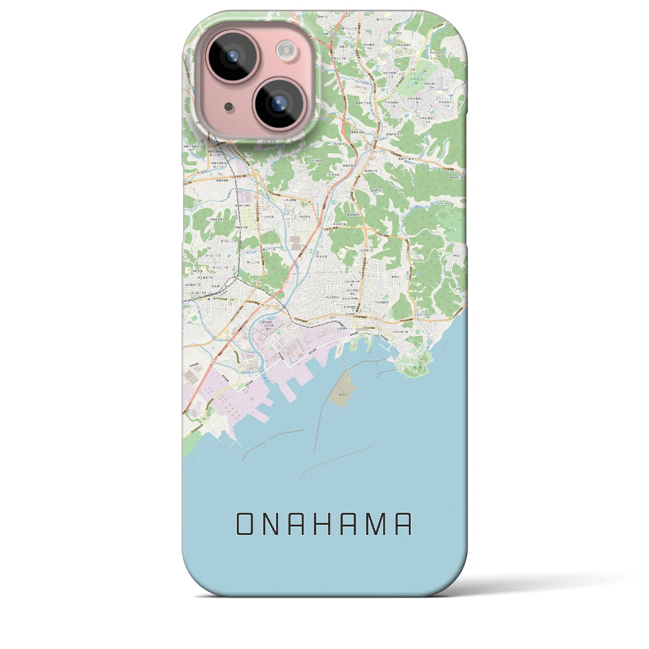 【小名浜(福島県)】地図柄iPhoneケース(バックカバータイプ)
