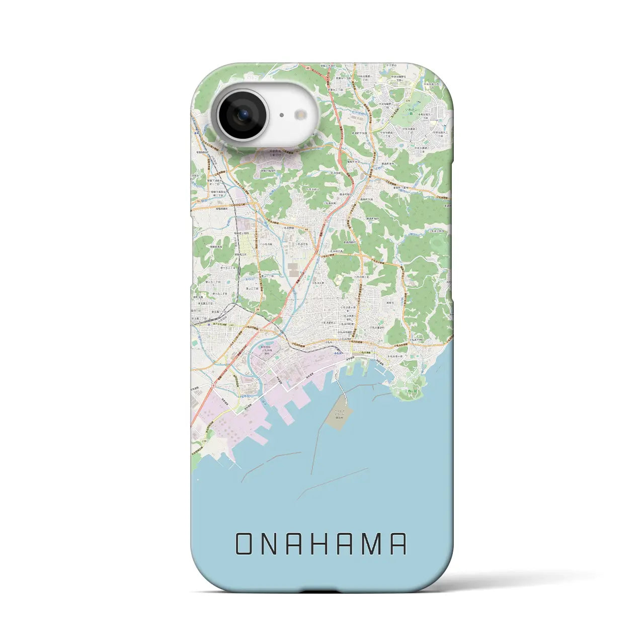 【小名浜(福島県)】地図柄iPhoneケース(バックカバータイプ)