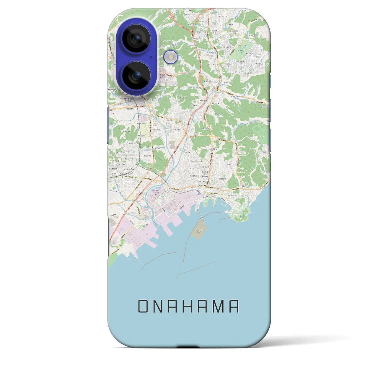 【小名浜(福島県)】地図柄iPhoneケース(バックカバータイプ)ナチュラル・iPhone 16 Pro Max 用