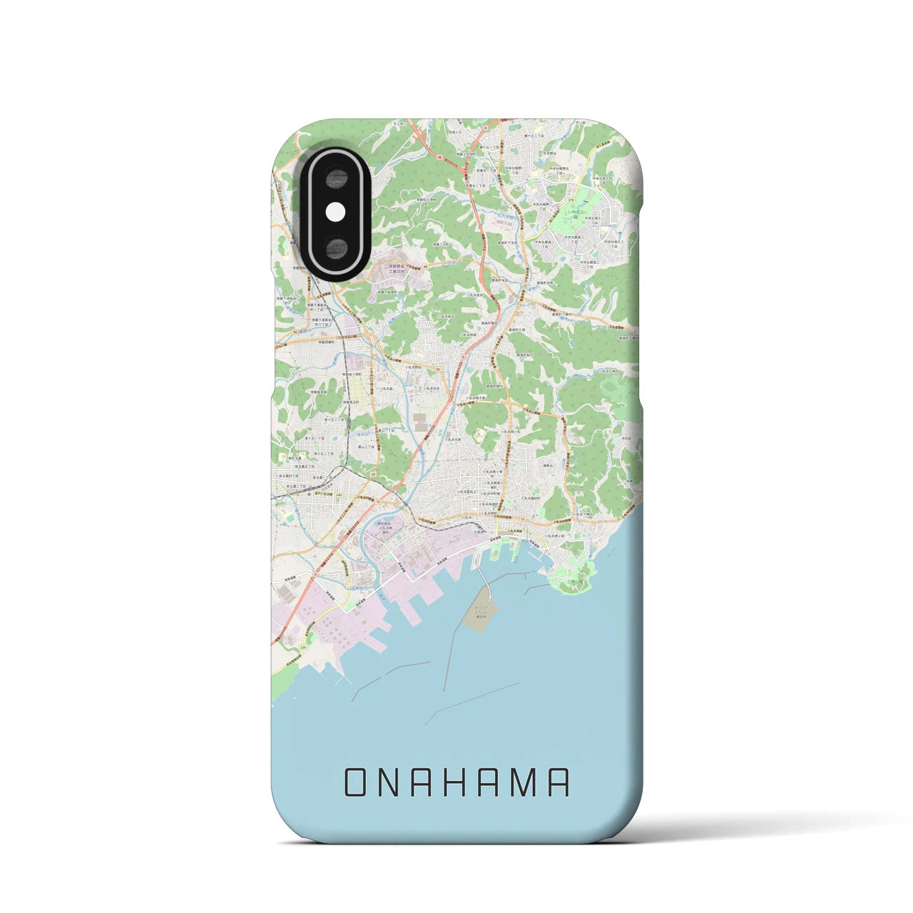 【小名浜(福島県)】地図柄iPhoneケース(バックカバータイプ)