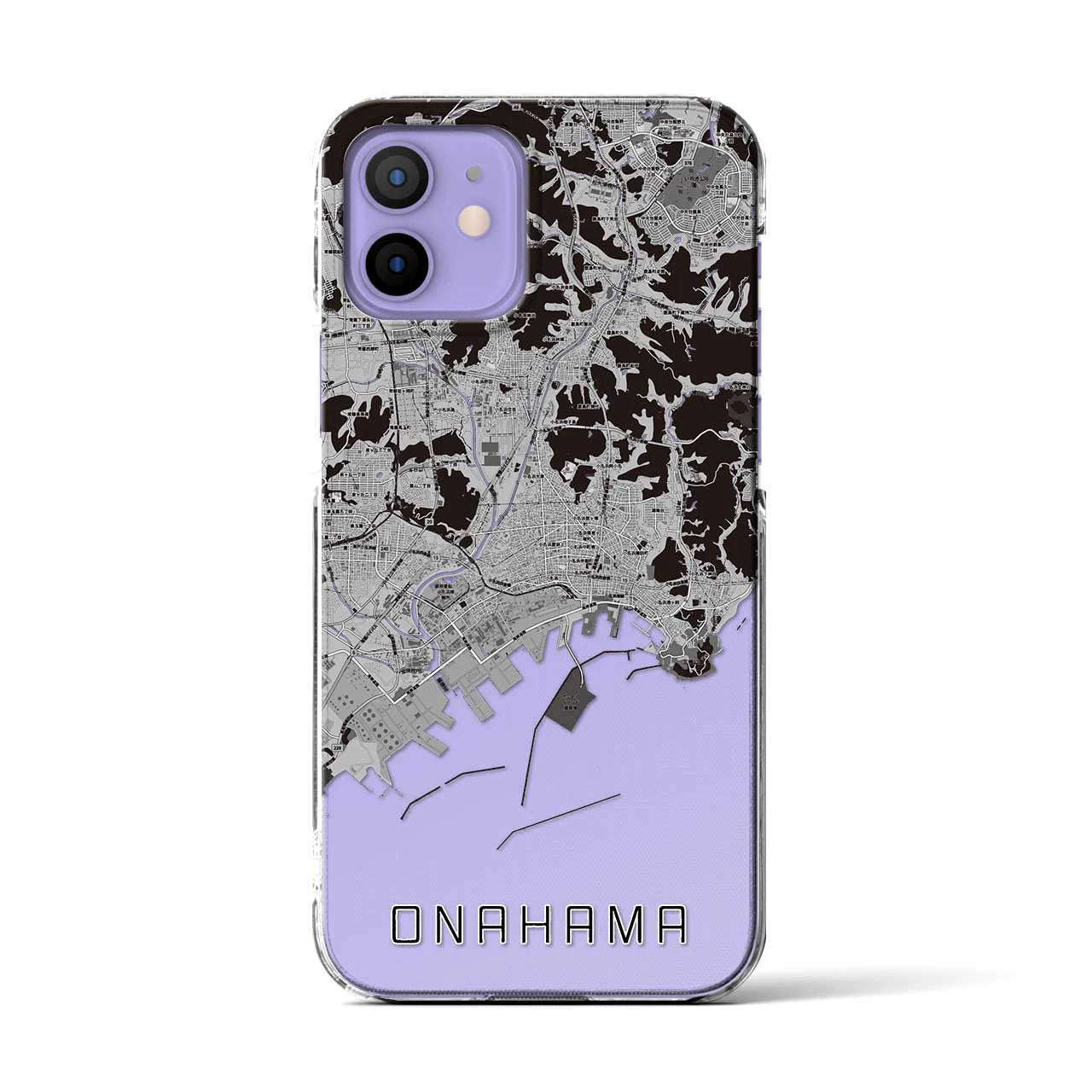 【小名浜(福島県)】地図柄iPhoneケース(クリアタイプ)