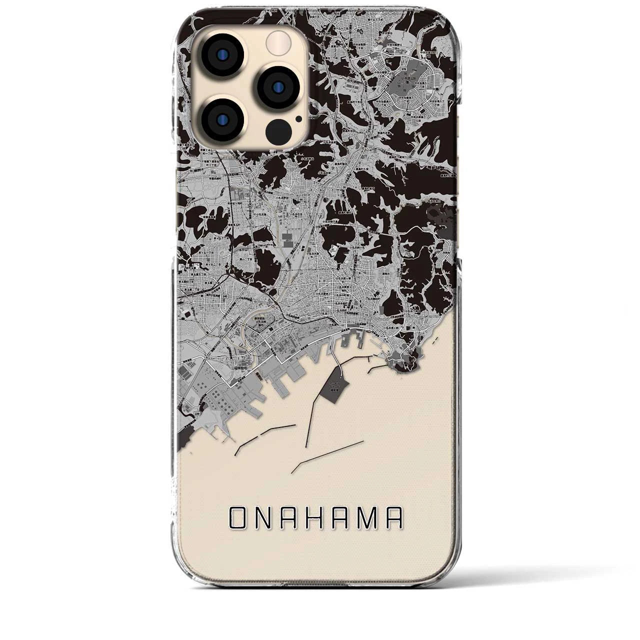 【小名浜(福島県)】地図柄iPhoneケース(クリアタイプ)