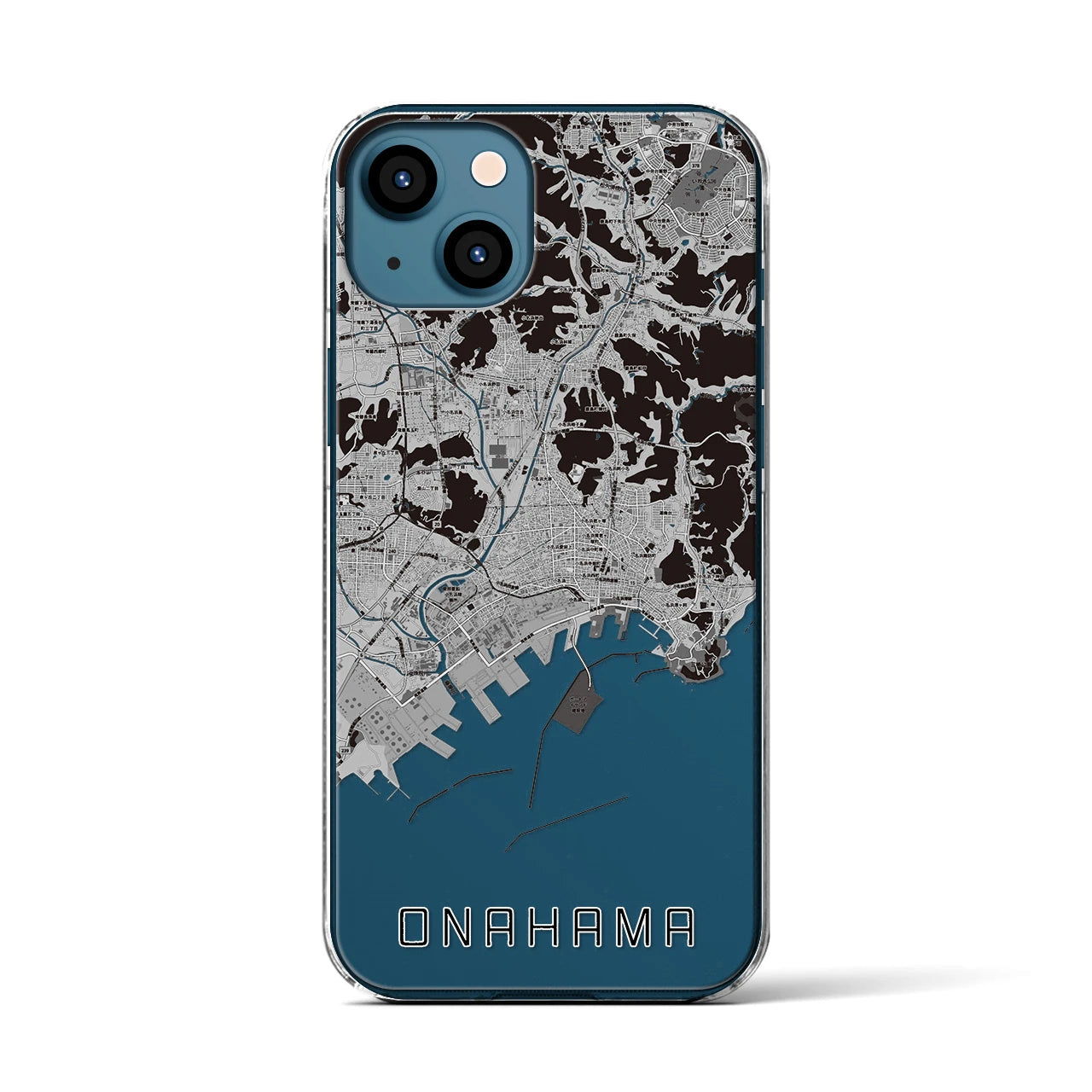 【小名浜(福島県)】地図柄iPhoneケース(クリアタイプ)