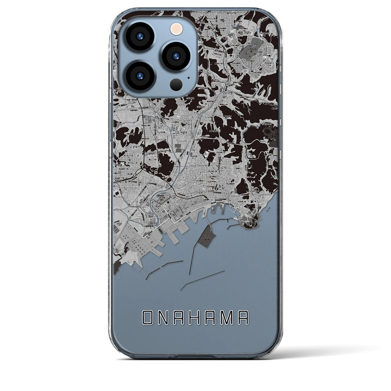 【小名浜(福島県)】地図柄iPhoneケース(クリアタイプ)